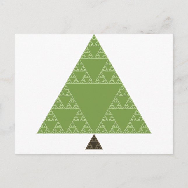 Postal Árbol triangular de Sierpinski (Anverso)