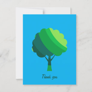 Postal Árbol verde moderno geométrico Minimalista persona