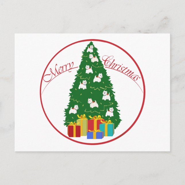 Postal Árbol Westie (Anverso)
