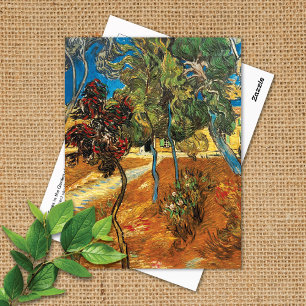 Postal Árboles Asilo de Jardín Vincent van Gogh