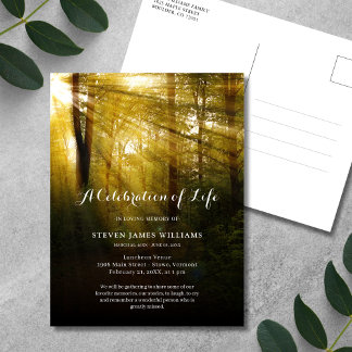 Postal Árboles conmemorativos de celebración de la vida