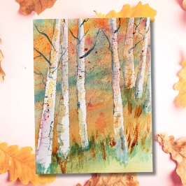 Postal Árboles de agua de otoño