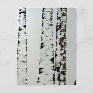 Postal Árboles de B&W