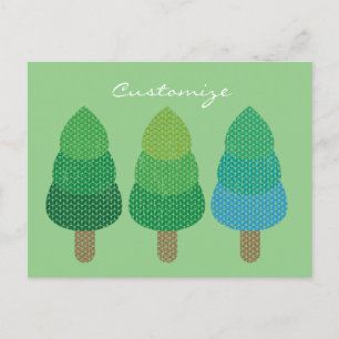 Postal Árboles de bosques verdes Thunder_Cove