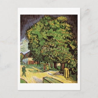 Postal Árboles de castaño en flor, Vincent van Gogh
