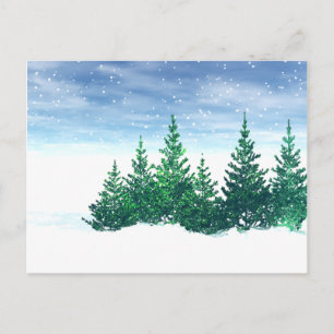 Postal Árboles de invierno