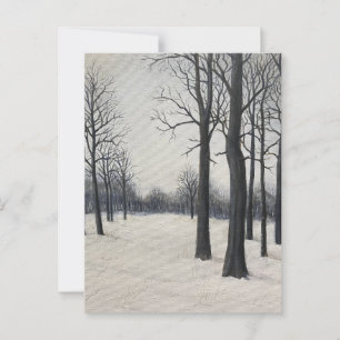 Postal Árboles de invierno
