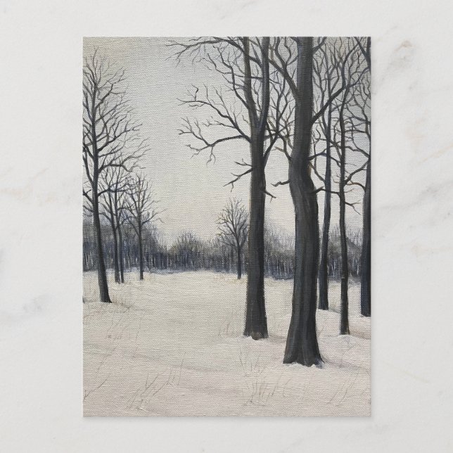 Postal Árboles de invierno (Anverso)