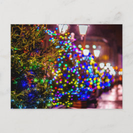 Postal Árboles De Navidad En La Calle