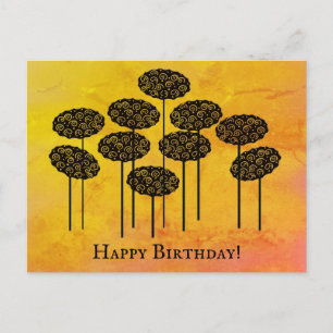 Postal Árboles de otoño Feliz Cumpleaños