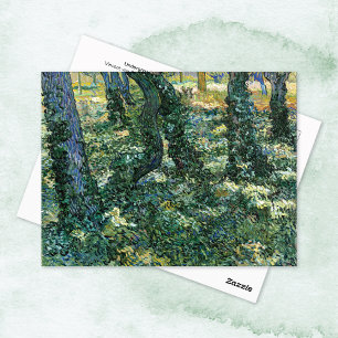 Postal Árboles de subcrecimiento Woods Vincent van Gogh