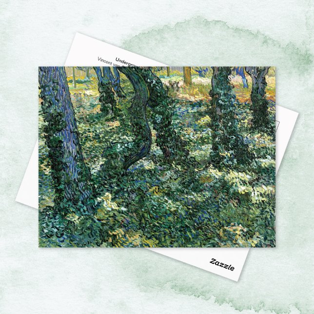 Postal Árboles de subcrecimiento Woods Vincent van Gogh (Subido por el creador)