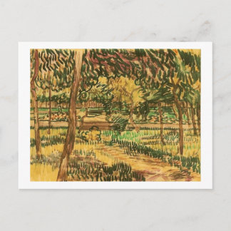 Postal Árboles en el jardín del asilo, Bella Artes Van Go