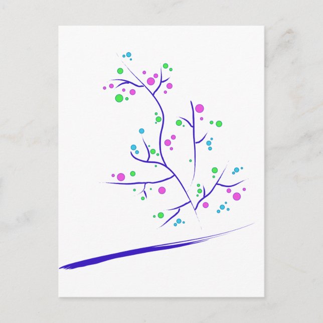 Postal Árboles esa felicidad (Anverso)