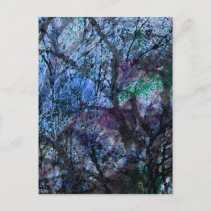 Postal Árboles estratificados en Crepúsculo