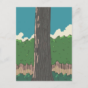 Postal Árboles forestales japoneses