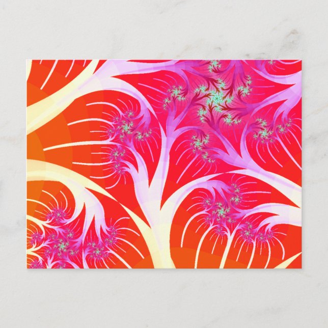 Postal Árboles fractales (Anverso)