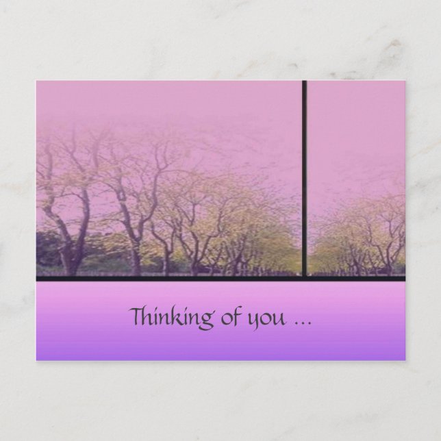 Postal Árboles otoñales (Anverso)