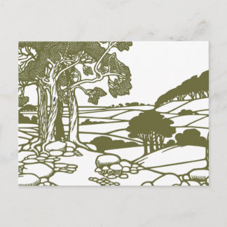 Postal Árboles y campo
