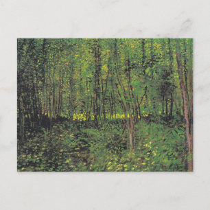 Postal Árboles y subcrecimiento por Van Gogh