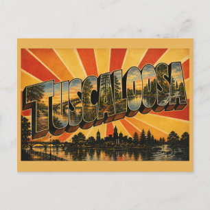 Postal Arboreto del río Tuscaloosa Alabama Arte vintage