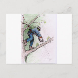 Postal Arborisco de cirujano árbol Lumberjack