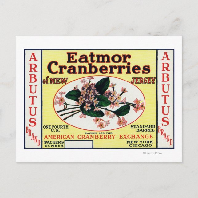 Postal Arbutus Eatmor Cranberries Brand (Anverso)