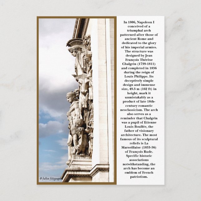 Postal Arc de Triomphe (Anverso)