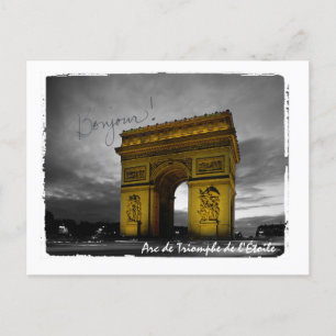 Postal Arc de Triomphe de l'Étoile París Francia