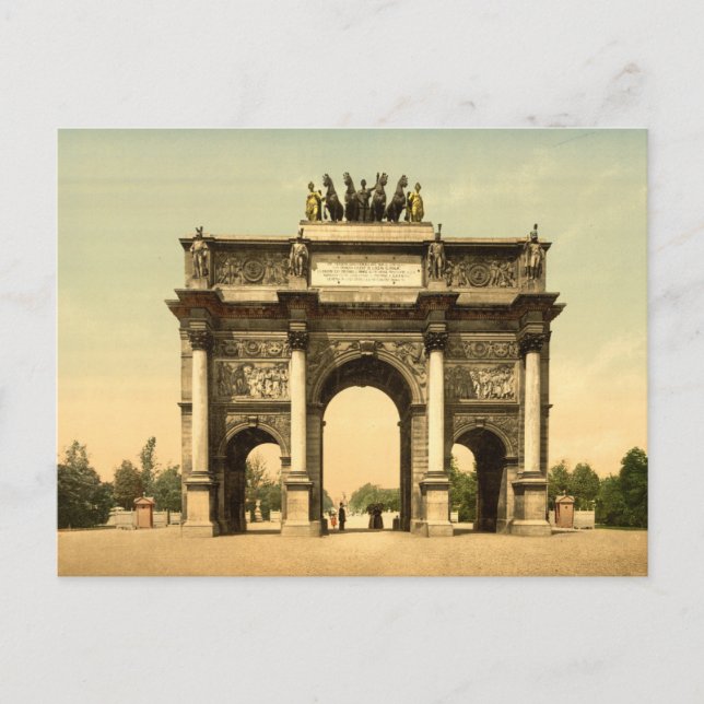 Postal Arc de Triomphe du Carrousel París Francia (Anverso)