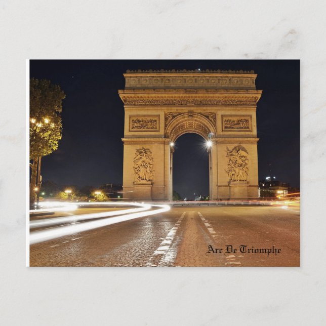 Postal Arc De Triomphe, París (Anverso)