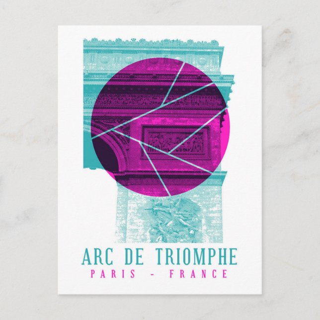 Postal Arc De Triomphe Paris Francia (Anverso)