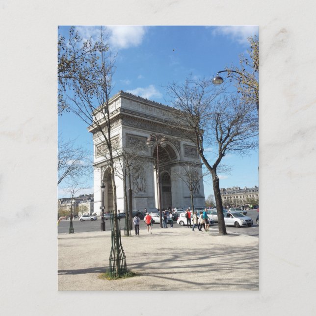Postal Arc de Triomphe, París, Francia (Anverso)