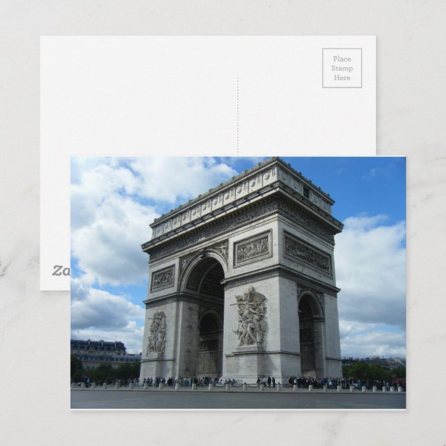 Postal Arc de Triomphe Paris Francia Monumento a la Arqui (Anverso / Reverso)