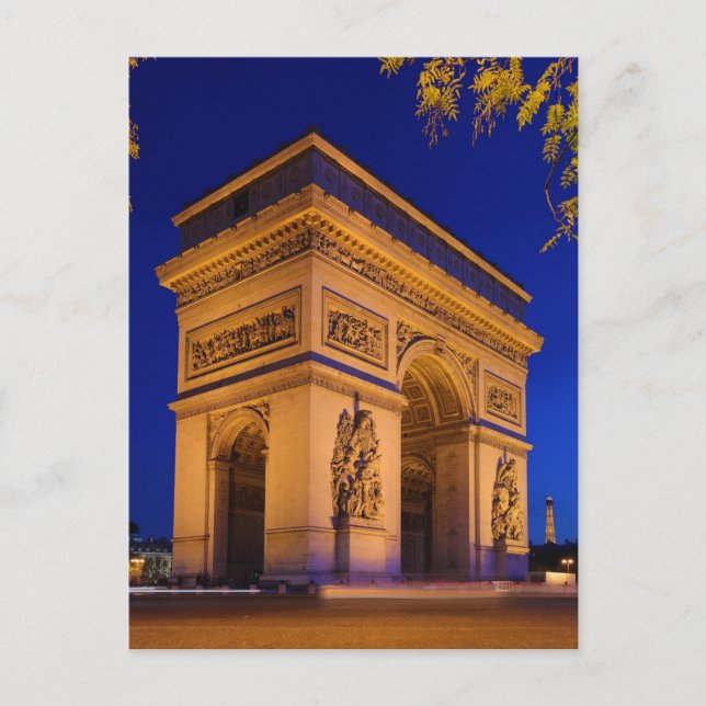 Postal Arc de Triomphe Place de LEtoile Star Square (Anverso)
