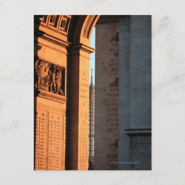 Postal ARC DE TRIOMPHE y torre EIFFEL 2 (Anverso)