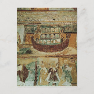 Postal Arca de Noé durante la inundación, c.1100