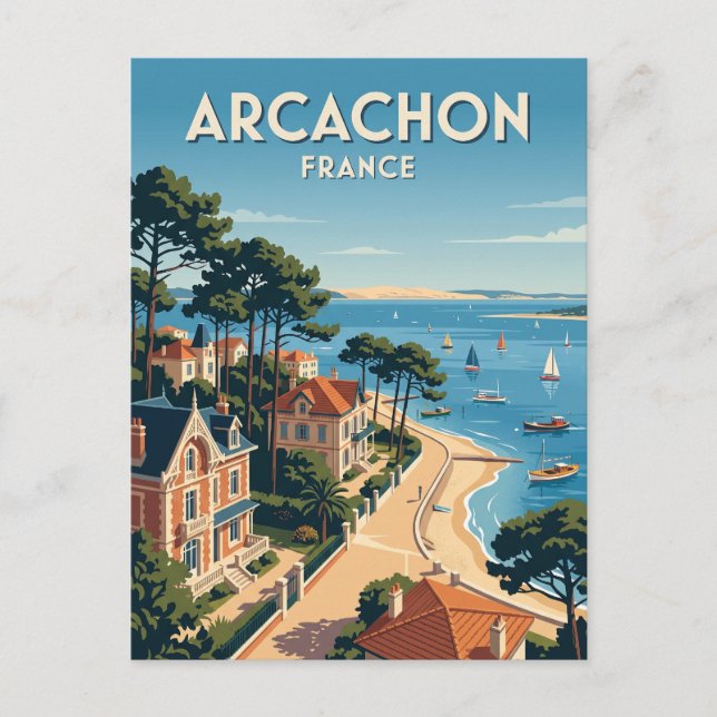 Postal Arcachon Francia (Anverso)