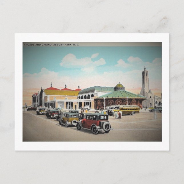 Postal Arcade & Casino, Asbury Park, New Jersey Vintage (Anverso)
