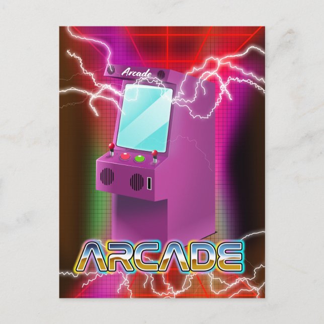 Postal Arcade retro de los 80 (Anverso)