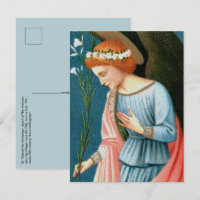 Arcángel Gabriel, Anunciación de Lippi (Detalle)