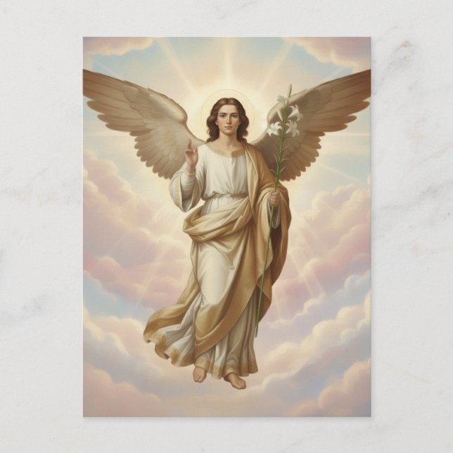 Postal Arcángel Gabriel - Arcángel Gabriel (Anverso)