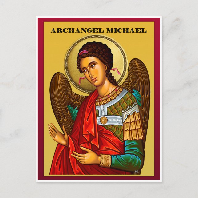 Postal Arcángel Miguel (Anverso)