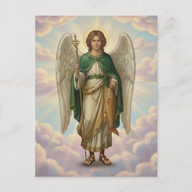 Postal Arcángel Rafael Ángel (Anverso)