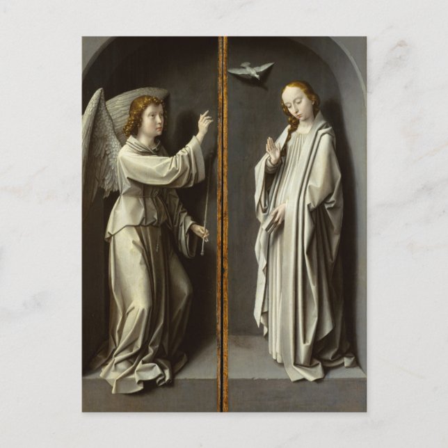 Postal Archangel Gabriel; El Anuncio Virgen (Anverso)