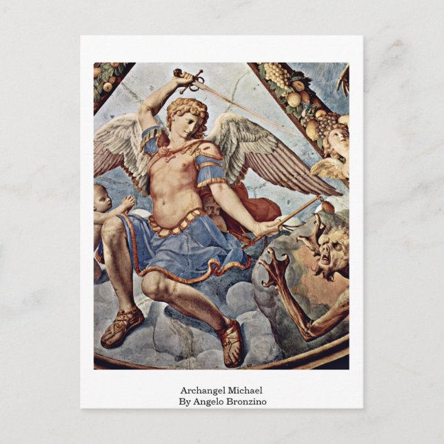 Postal Archangel Michael Por Angelo Bronzino (Anverso)