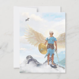 Postal Archangel Michael Protection Courage Angel Note
