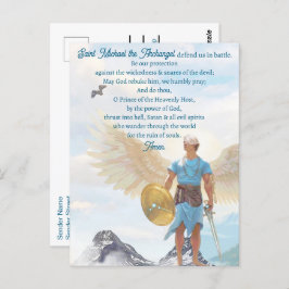 Postal Archangel Michael Protection Courage Blue Prayer