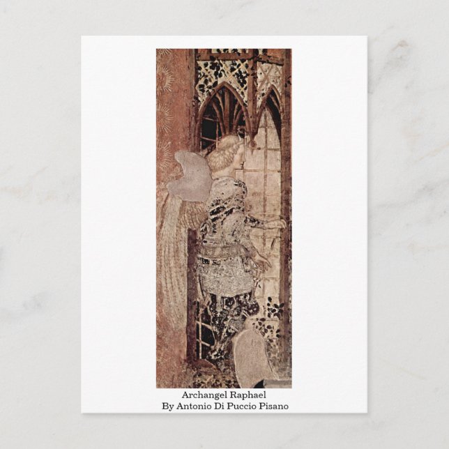 Postal Archangel Raphael De Antonio Di Puccio Pisano (Anverso)