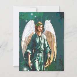 Postal Archangel Raphael Healer Angel Healing Art Note